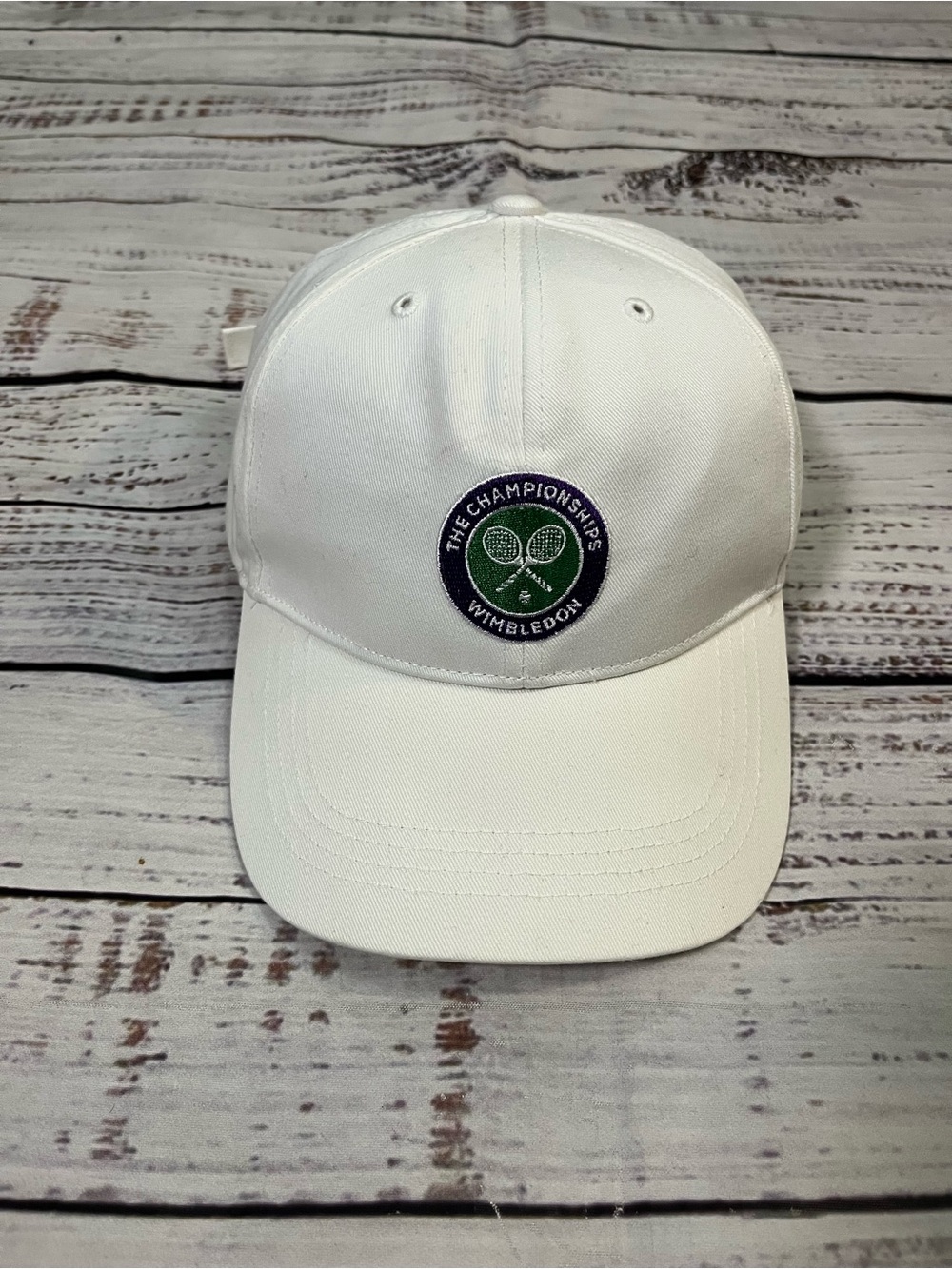 Wimbledon Championships Official Logo White Adjustable Tennis Cap (OSFA)